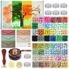 Wax Seal Stamp Kit with Gift Box,48 Color 1200 Pcs Wax Seal Beads with 2 Pcs Wax Seal Stamps, Sealing Wax Warmer, Metallic Pen and 10Pcs Tea Candles