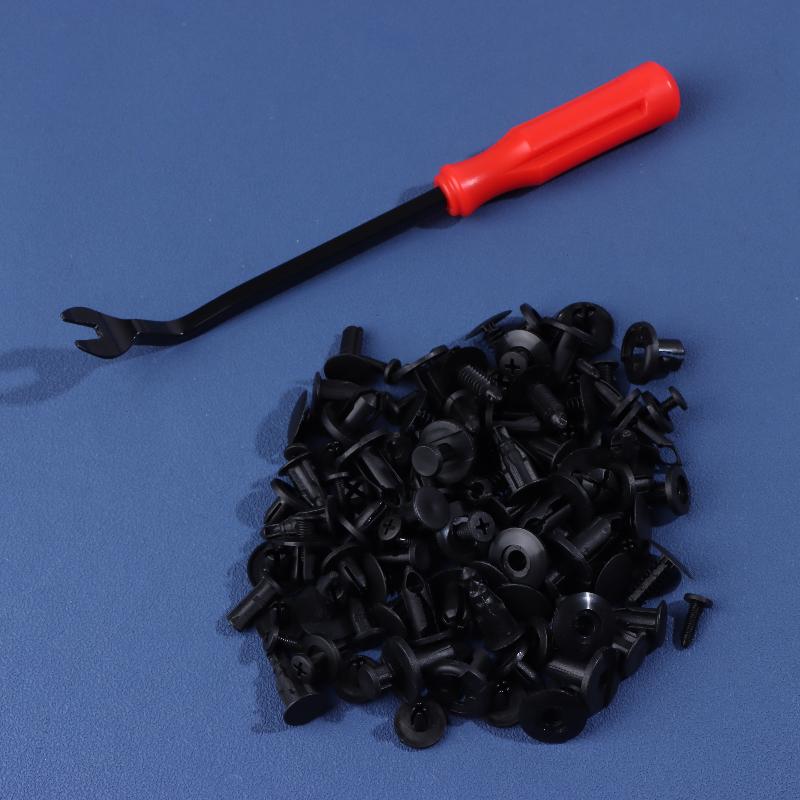 190 Buc Clipuri de Fixare Auto Kit Elemente de Fixare din Plastic 6 Dimensiuni Set Nituri cu Pini de Apăsare Auto Clipuri Nituri cu Apăsare pentru Caroserie Bară de Protecție