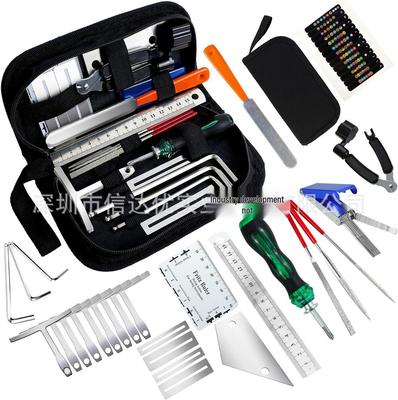Conjunto de Ferramentas e Acessórios para Reparo de Guitarra de 28 Peças