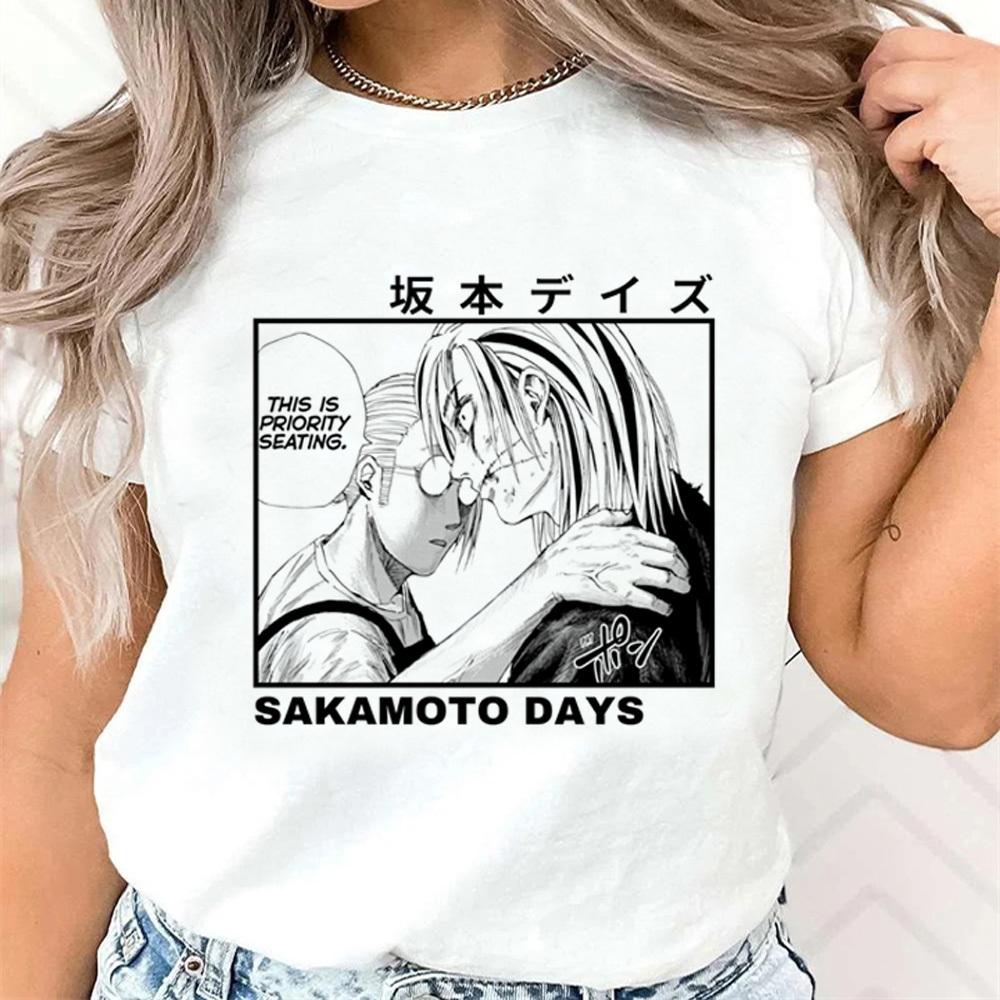 Sakamoto Days tshirt female Punk Trendy Vintage 80s Digital t shirt Pastel graphic korean clothes 2000s hip hop Vintage