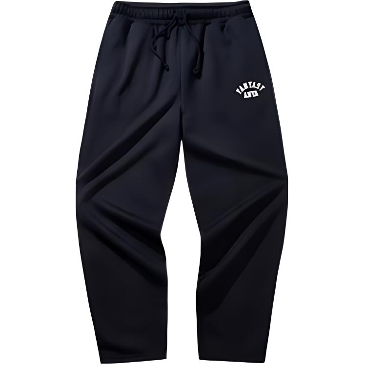 

Anta Loose Fit Solid Color Cuffed Casual Pants Men bottoms Black 952448305-4 L