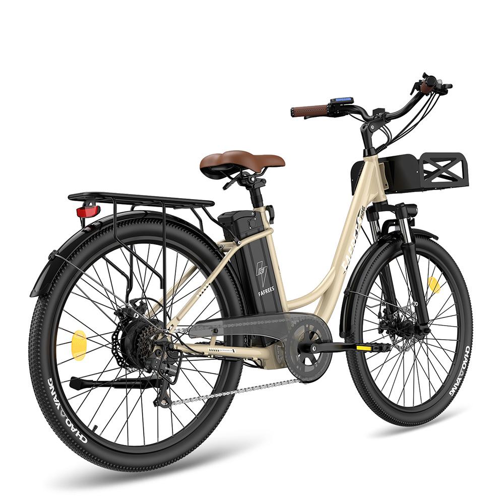 City Electric Bike FAFREES 26" 250W Motor 36V 20.3AH Max Range 200Km Load 120Kg 7 Speed F26 Lasting