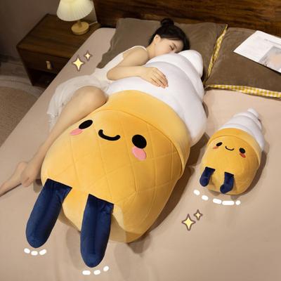 Dondurma Peluş Yastık 30/60/100cm Kızlar için Sevimli Doldurulmuş Oyuncak Bel Desteği Uyku Yastığı Yatak Yurt için Yumuşak Sarılma Vücut Yastığı