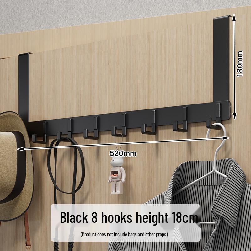 Punch-Free Over-the-Door Coat Rack & Wall-Mounted Hook Organizer