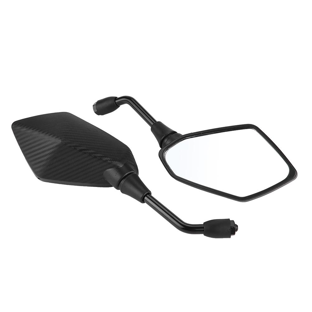 1 Paar Universal 10mm Links und Rechts Motorrad Rückspiegel Schwarz Motorrad Rückspiegel