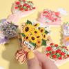 Simulated Bouquet Refrigerator Magnet Resin Flower Fridge Magnet Home Office Kitchen Cabinet Locker Whiteboard Decoration
