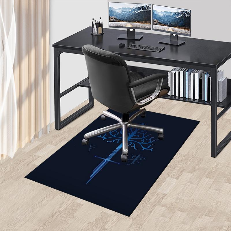 

White Walker,Lord of the Rings Polyester Office Carpet Chair Mats, Home Decor Dormitory Floor Protector with Anti-Skid Backing, Large Area C 60cm by 90cm