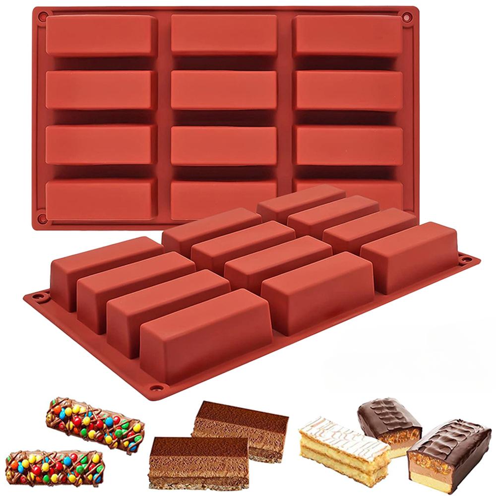 Silicone Cake Molds Cookie Chocolate Bar Molds Easy Release Durable Rectangle Candy Mold Pudding Butter Baking Accessories