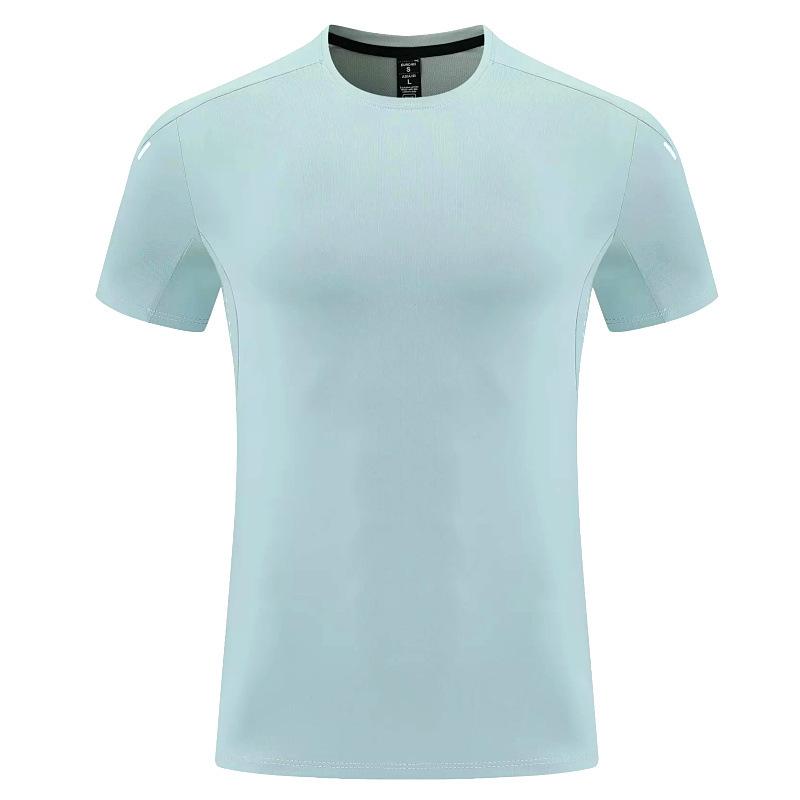 Short-sleeved t-shirt men's summer thin breathable mesh fitness clothes quick-drying high-elastic running top