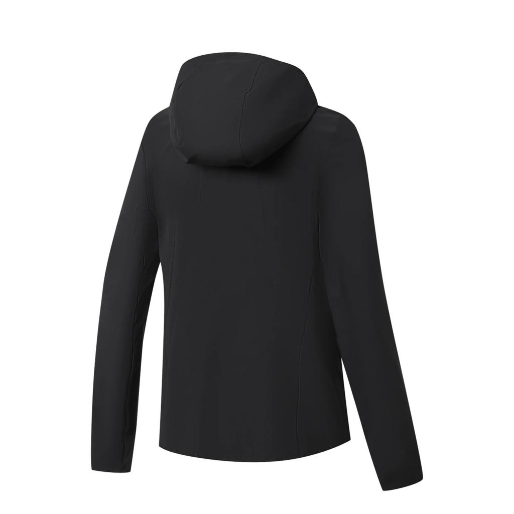 Li-Ning Solid Color Hooded Zipper Casual Fitness Wear Women Tops AFDW866-1