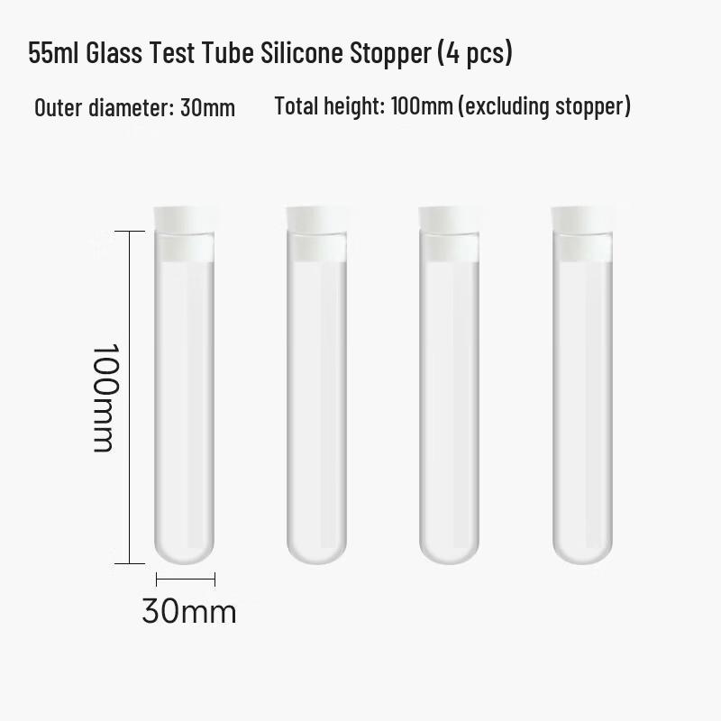 Jun Ding Ying Flat Mouth Round Bottom Glass Test Tubes