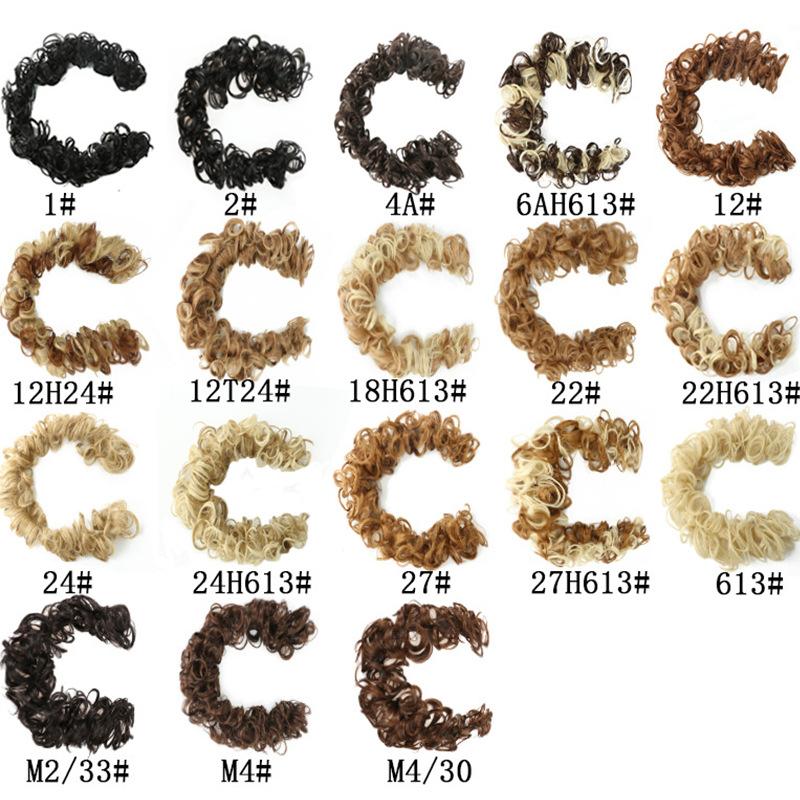 Messy Bun Hair Piece Long Chignon Elastic Wavy Curly Hair Bun Scrunchies Extensions Synthetic Hairpieces for Women Girls