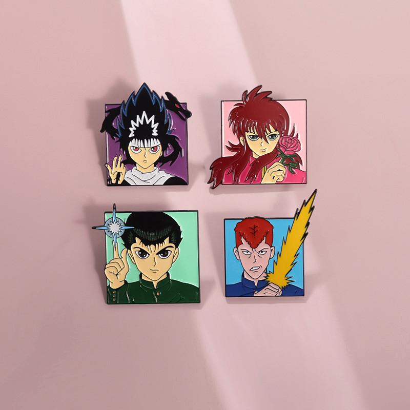 Anime Vibrant Japanese Themed Alloy Cartoon Character Enamel Pin Brooch Collectors For