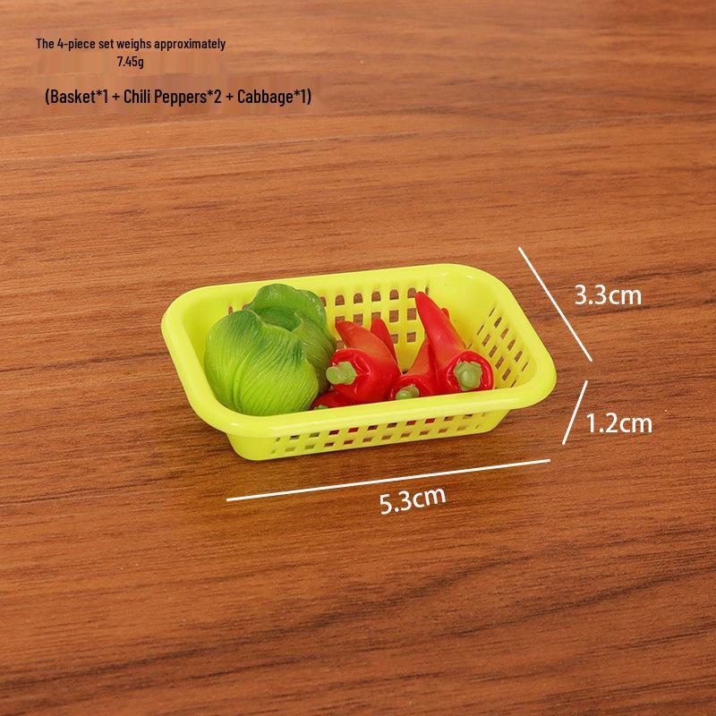 Miniature Dollhouse Storage Box Basket - Dollhouse Scene Accessories