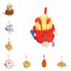 French Fries Instant Noodles Key Chain Hamburg Plush Doll Toy Cute Bread Plush Pendant  Women