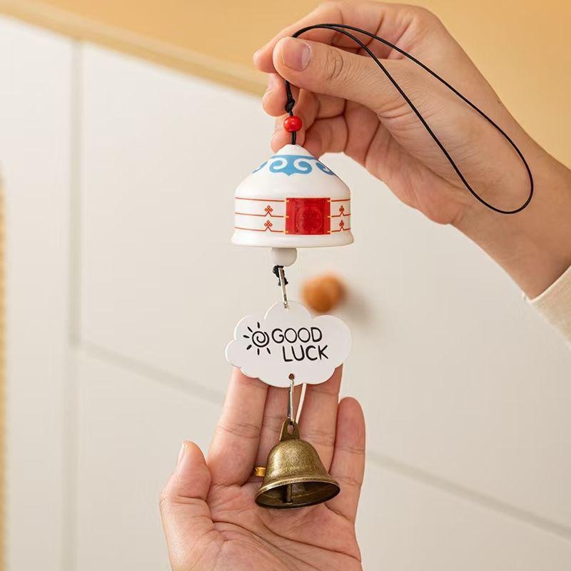 Yurt Ceramic Wind Chime Pendant - Balcony & Living Room Decoration