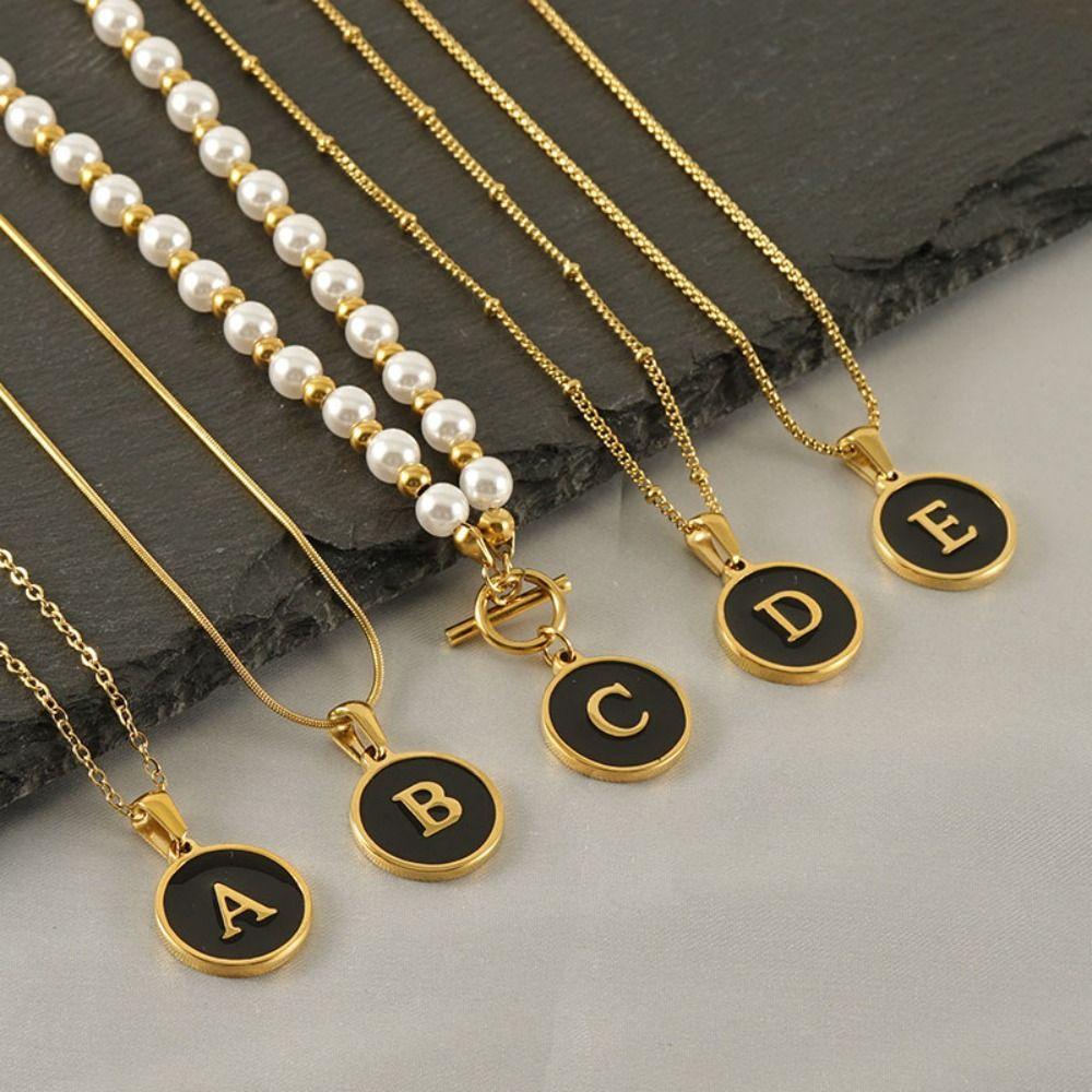6Pcs Oil-dripping Letter Pendant DIY Jewelry Making Charm Jewelry Accessories