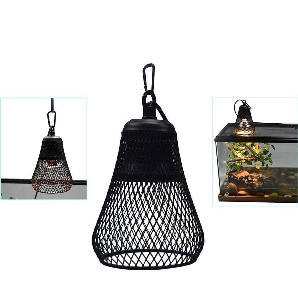 Ceramic Heat Emitter Pet Heating Lampshade Iron Mesh Dome Double Cage Reptile Heat Lampshade E27 Bulb Holder