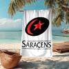 Ultra-Soft Beach Towel with Saracens Rugby Theme,Ideal for Pool - Camping, Diving - Perfect Travel Essential, Vibrant Beach Towel.