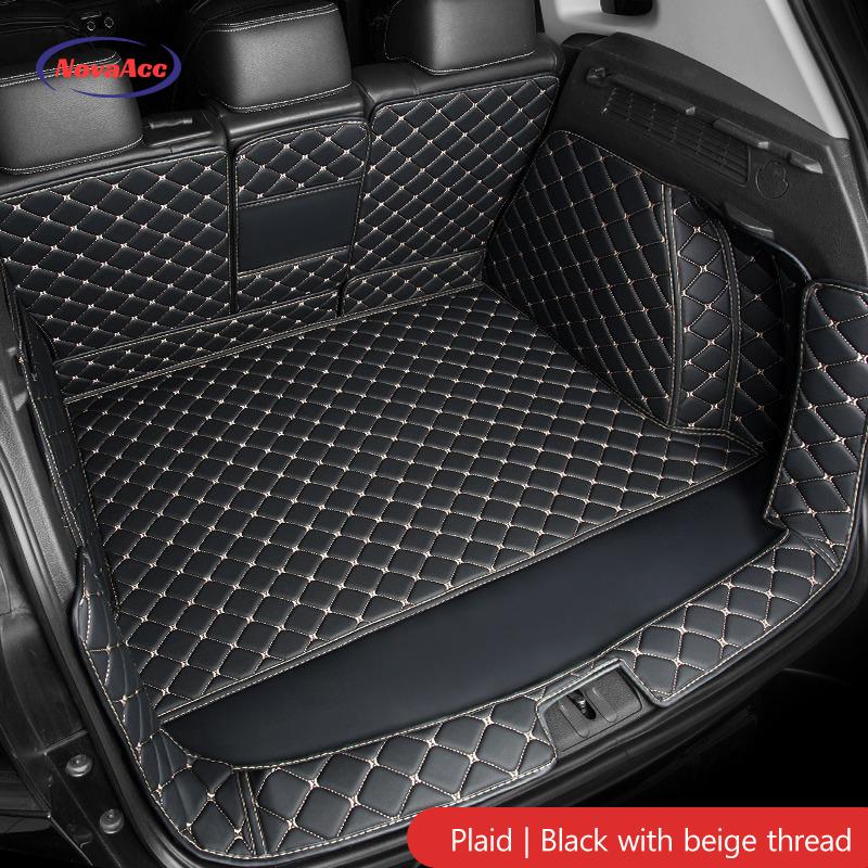 Full Cover Trunk Mat for Tesla Model Y 2017-2025 Juniper PU Leather Waterproof Cargo Protection Liner Car Interior Accessories