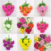 6-Head Artificial Rose Bouquet Wedding Decor Bridal Handheld Arrangement Event Floral Styling