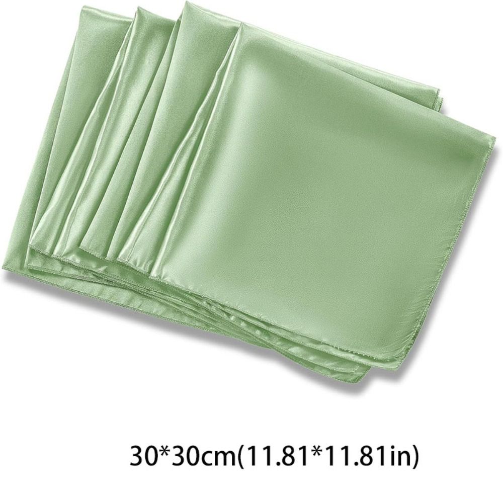 10pcs Soft Satin Napkin 30x30cm Table Napkins High-end Dinner Napkins  Event