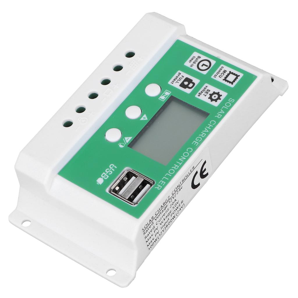 20A 12V 24V LCD Display Solar Charge Controller PWM Auto Focusing Tracking Charging