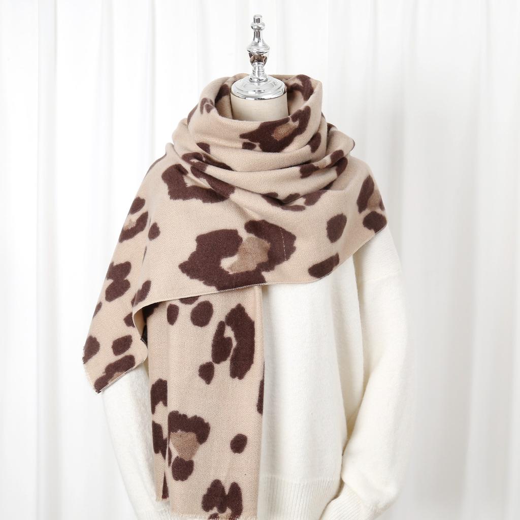 2024 Herbst/Winter Neuer bedruckter kaschmirähnlicher langer Schalschal Warmer Schal für Damen mit Samtverdickung