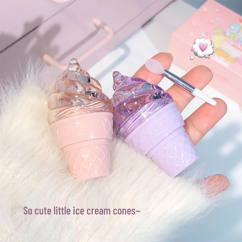 CACE Southeast Asia Shaved Ice Lip Gloss Set - Moisturizing, Anti-Cracking, Ice Cream Lipstick Three-Piece Collection