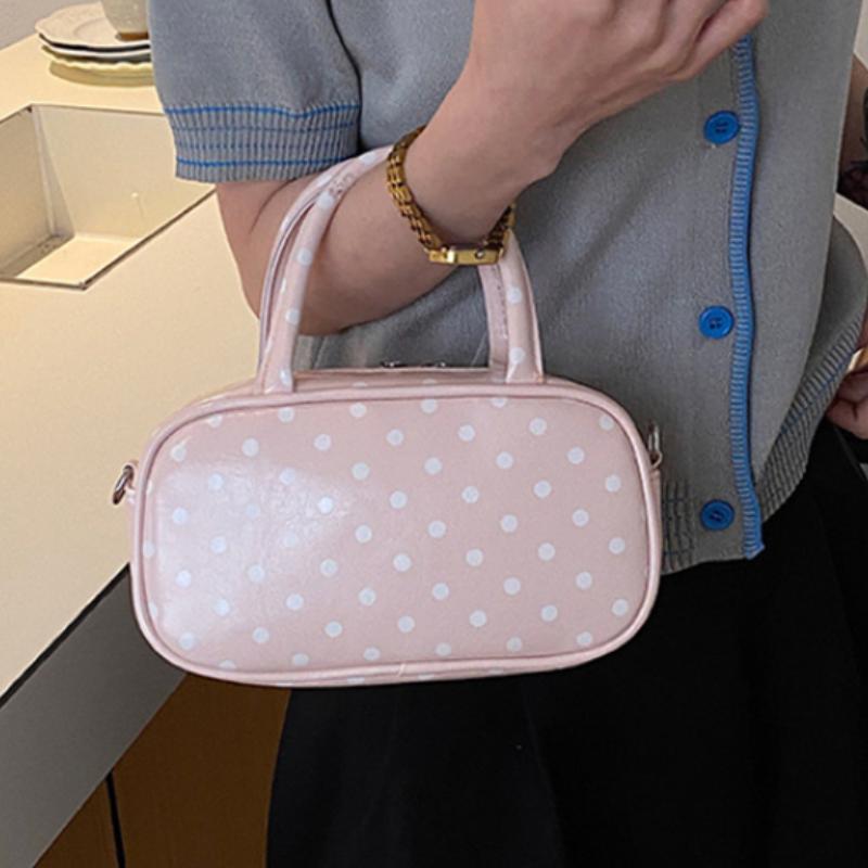 Polka Dot Mini Top-handle Bag Vintage Style Crossbody Underarm Bag Fashion Casual Handbag For Women Daily Commute Shoulder Bag