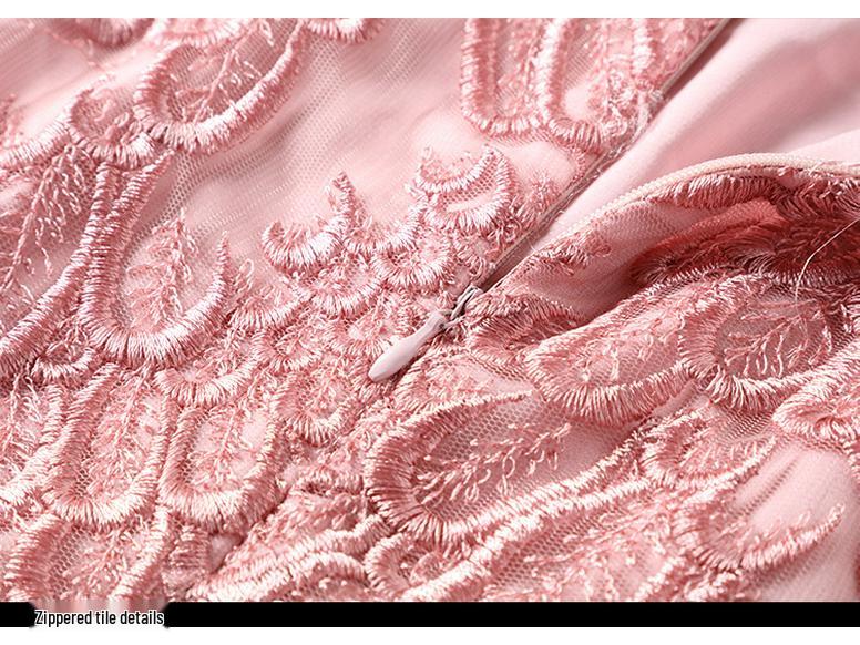 Letní krajkové šaty s výšivkou ve větších velikostech - Všestranné slavnostní šaty pro matky