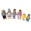Flexible Jointed Wooden Family Dolls High-Quality Wood Pretend Play Toys  Role Playing