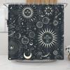 Astrology Shower Curtain Planetarium Themed Astronomical Image Of Constellations With Horoscopes Cloth Fabric Bathroom Decor Set