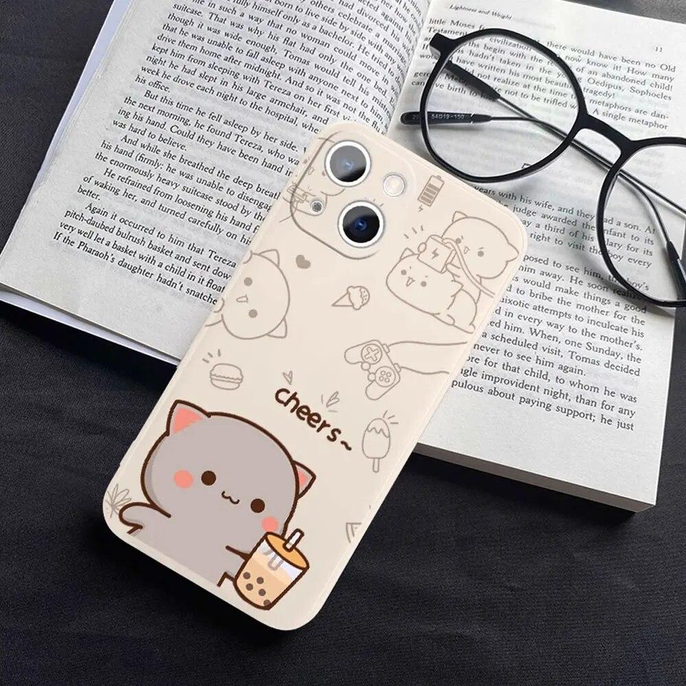 Animation Fashion Soft Lovely Phone For Iphone XS 7 Plus 6 14 Max X 12 13 11 6s 8 Mini Pro XR Silicone Silicon TPU Straight Soft Case Cover