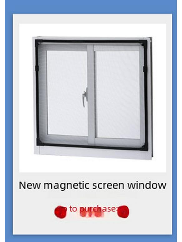 Removable Self-Adhesive Magnetic Mosquito-Proof Invisible Screen for Windows