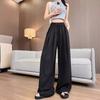Acetate Velvet Yamamoto Pants Women's Ice Silk Wide-leg Pants Summer Texture Milk Pants Women's Pants Casual and Thin Straight Mopping Pants