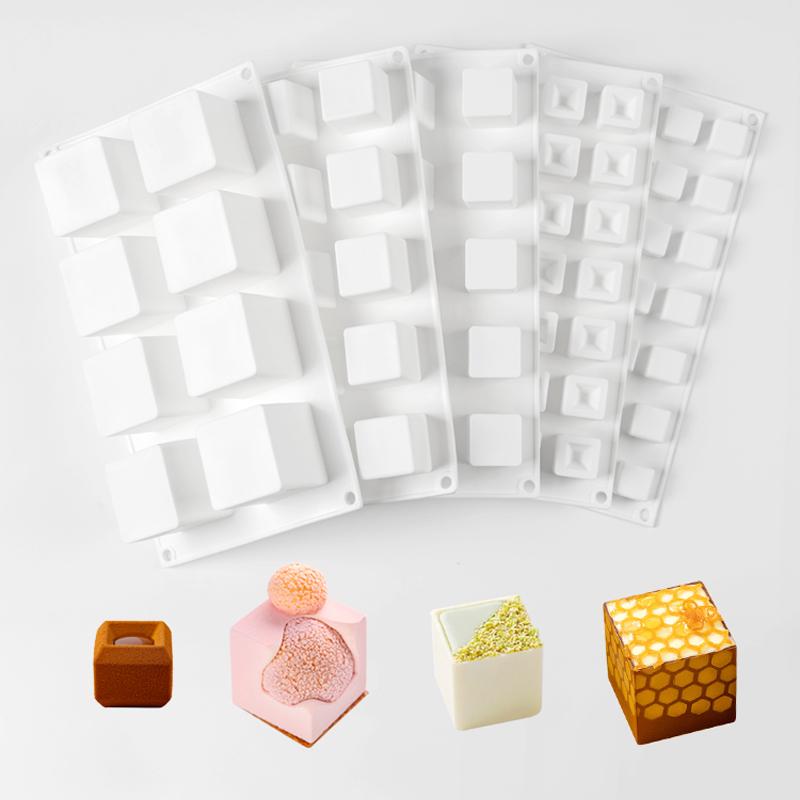 26 Opțiuni Disponibile Cilindric Oblat Cuboid Cub Mousse Desert Forme Silicon Unelte Decorare Tort Forme Ciocolată