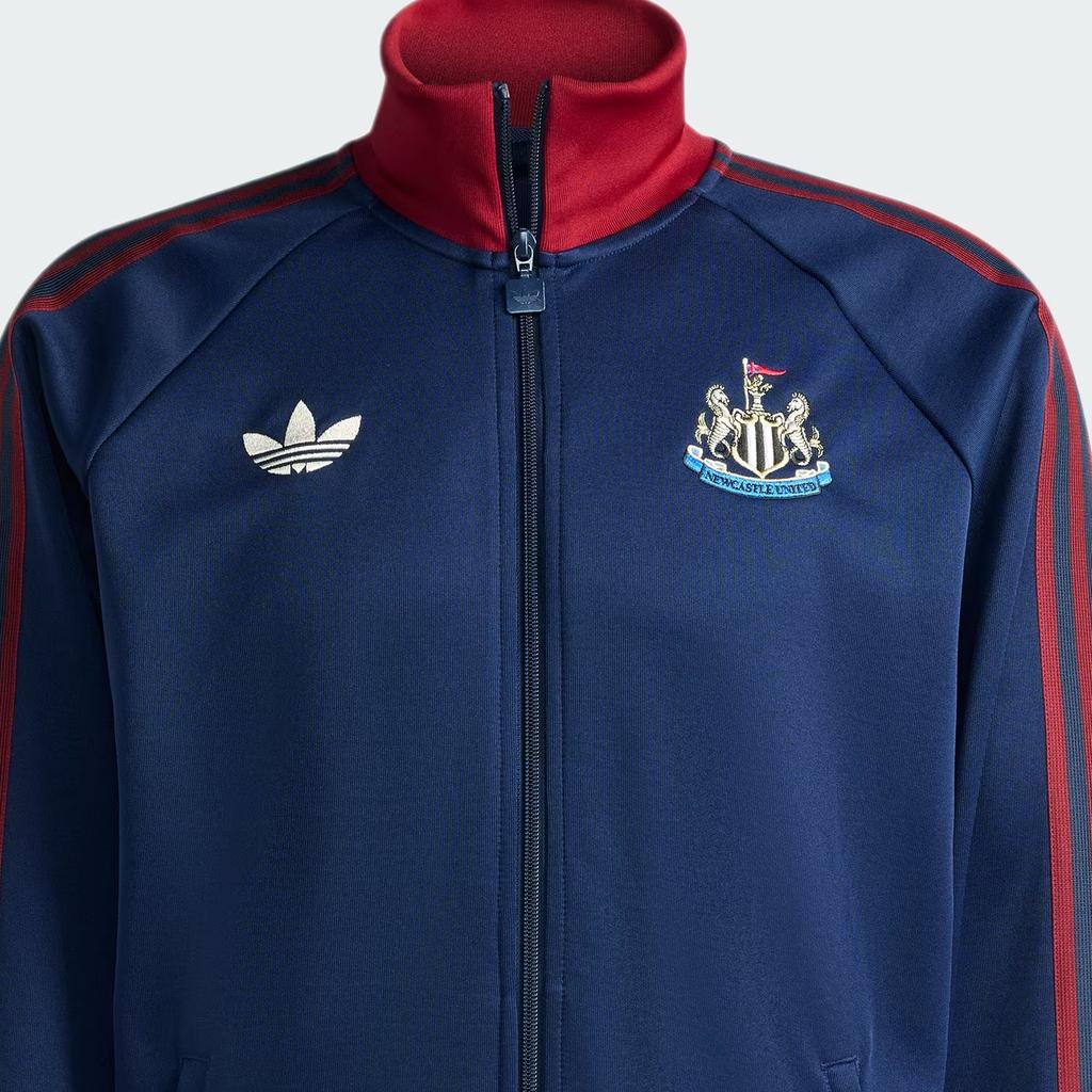 adidas Originals Newcastle United Football Club Striped Badge Stand Collar Jacket Men Jacket KA2333