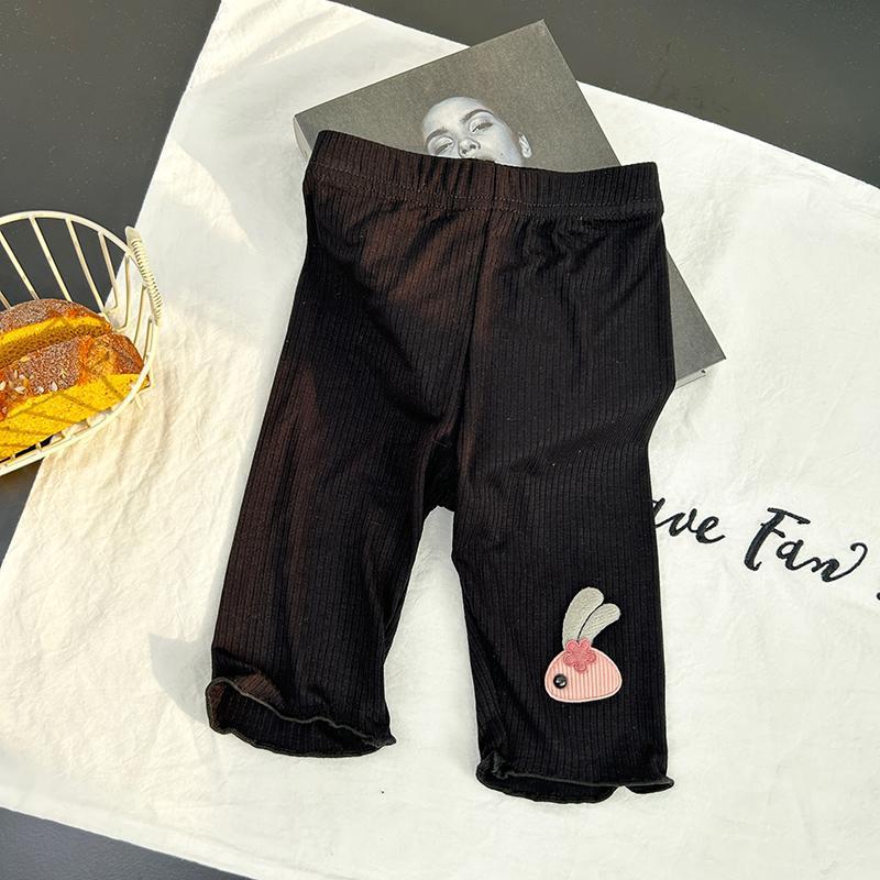 

Укороченные брюки для девочек Тонкие модели Детские леггинсы Летние модели Защитные брюки для девочек Универсальные брюки средней длины Модные 120 чёрный