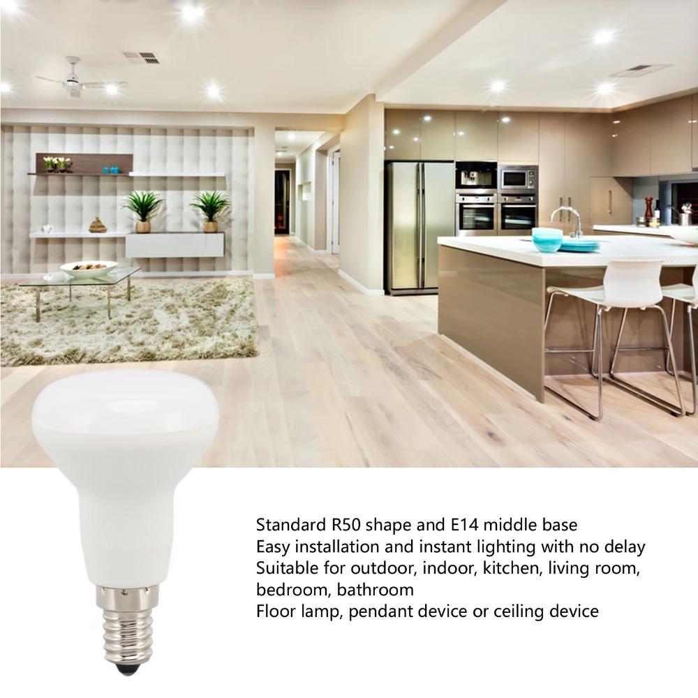 4 Pack 5W Long Neck LED Bulbs E14 Base Mushroom Shape Lamps Energy Saving LED Light Bulbs  Home