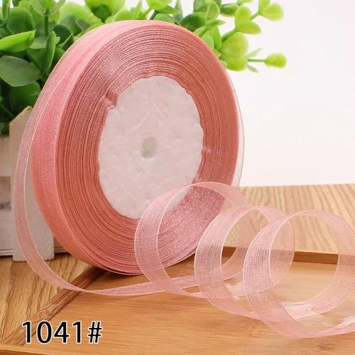 12 mm(45 Meter/Rolle) Organzaband Geschenkband Weihnachtsfeier Haus DIY Geschenkverpackung Hochzeitsdekoration Bänder DIY Chiffonbänder