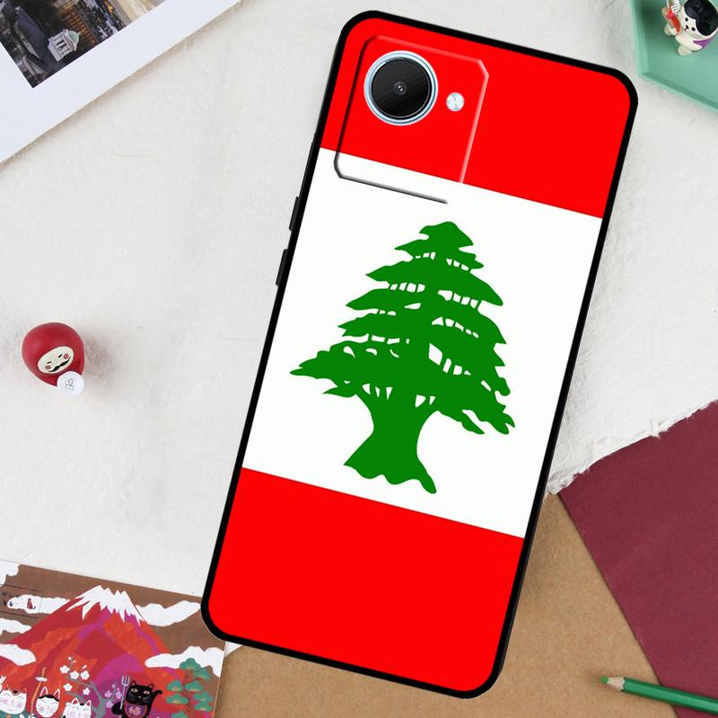 

Lebanon Flag For Realme GT 6T 6 5 GT 7 Pro C61 C55 C53 C51 C21Y C25S C67 C75 10 11 12 13 14 Pro Plus Case Realme 14 Pro Plus