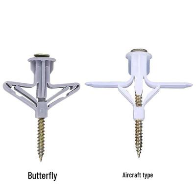 Plastic Butterfly Expansion Plug for Gypsum Board Screws