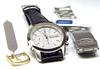 SEIKO Chronograph Watch with Genuine Leather Officially Distributed in Japan by Seiko Strap, White, SND363P1, [Used]