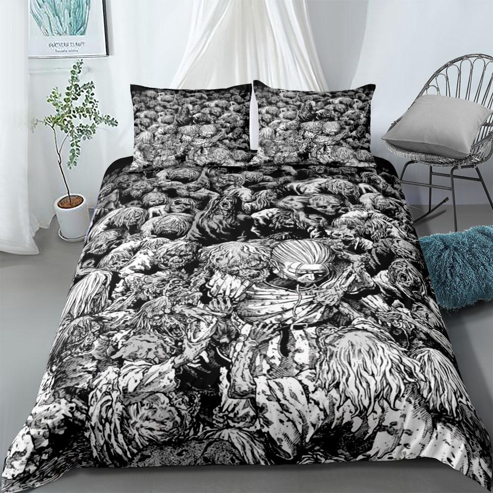 

Vinland Saga Retro Duvet Cover Set King Queen Double Full Twin Single Size Bed Linen Set 140x210cm