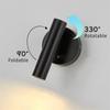 3W Nordic LED Reading Wall Lamp With Switch Foldable And Rotatable Hotel Sconce Bedside Bedroom Wall Mounted Spotlight 110V/220V
