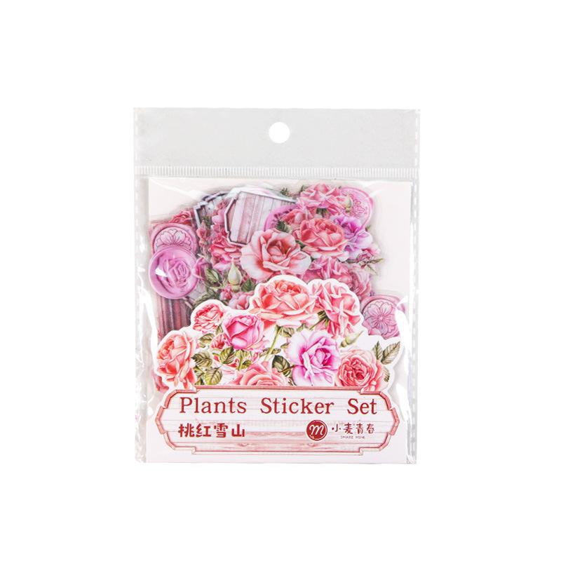 Creative and Cute Cartoon Notebook Stickers Featuring Floral Decorations From The Manxiang Huayu Garden Notebook Sticker Collection