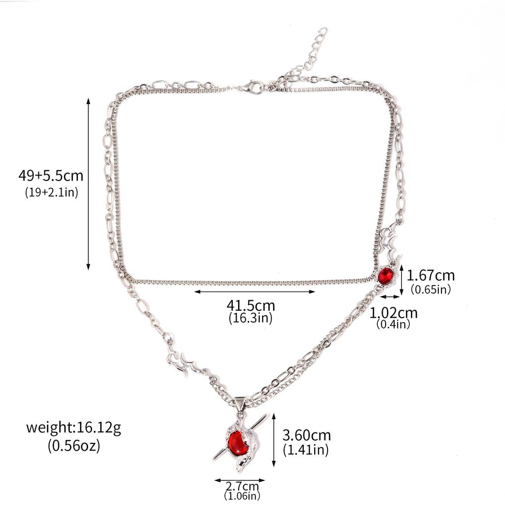 Game Love And Deepspace Sylus Necklace Cosplay Props Collarbone Necklace Unisex Heart Pendant Jewelry Choker Accessories Gift