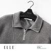 ELLE Women's Wool Blend Quarter-Zip Sweatshirt