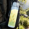 1PC Light Green Wheat Ear Plant Texture Print 750ml Color Plastic Sports Water Bottle Leakproof Flip Straw Lid Suitable for Sports Office Home Use